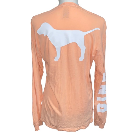 Pink Victoria’s Secret 100% Cotton Begonia Dog Logo Long Sleeve T-shirt|PINK Top - Picture 3 of 10